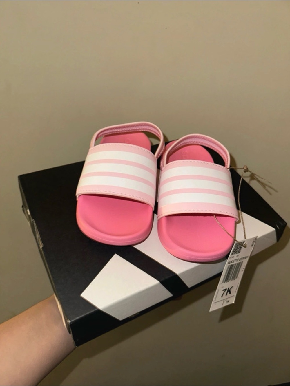 Adidas pink slides